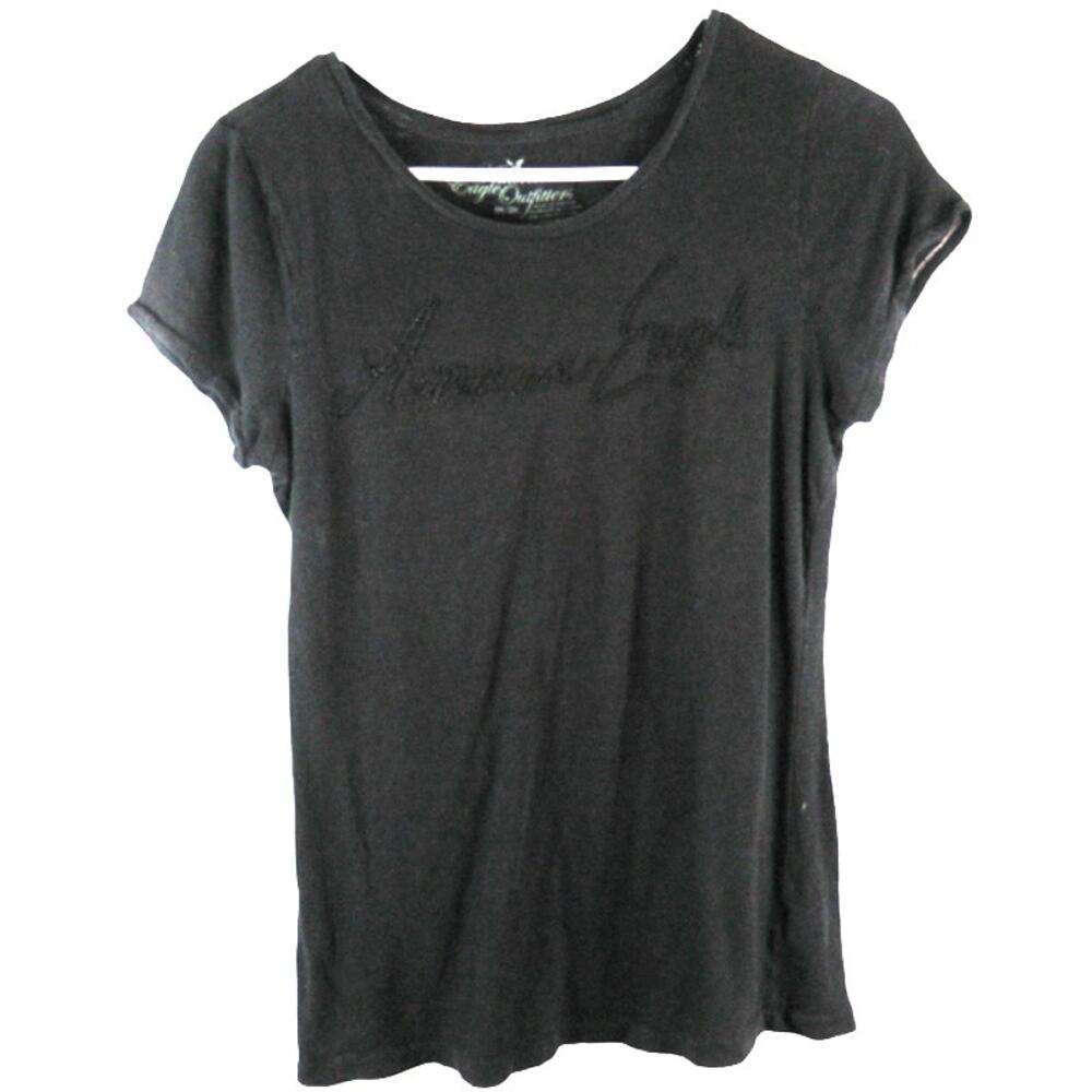 American Eagle Outfitters dark grey beaded t-shirt